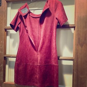 Velvet crimson dress